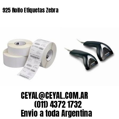 925 Rollo Etiquetas Zebra