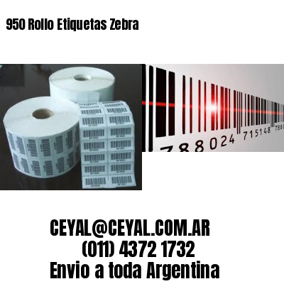 950 Rollo Etiquetas Zebra