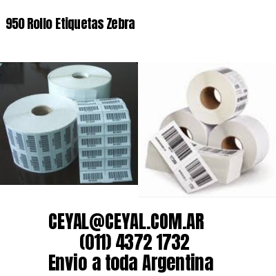 950 Rollo Etiquetas Zebra