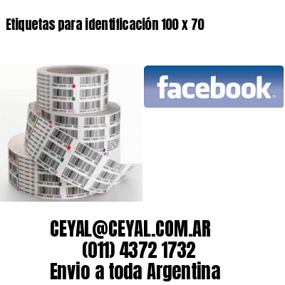 Etiquetas para identificación 100 x 70