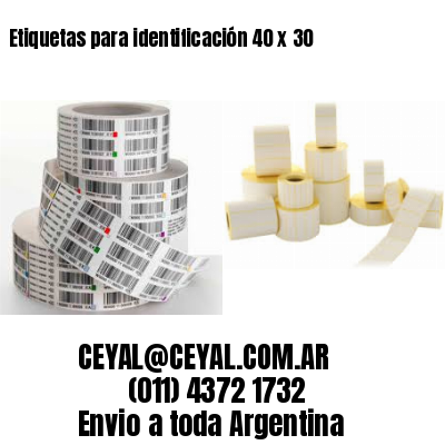 Etiquetas para identificación 40 x 30