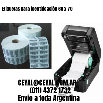 Etiquetas para identificación 60 x 70