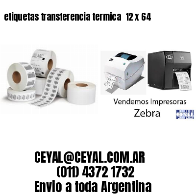 etiquetas transferencia termica  12 x 64