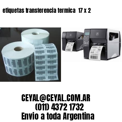 etiquetas transferencia termica  17 x 2