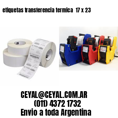 etiquetas transferencia termica  17 x 23