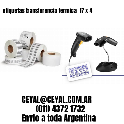 etiquetas transferencia termica  17 x 4