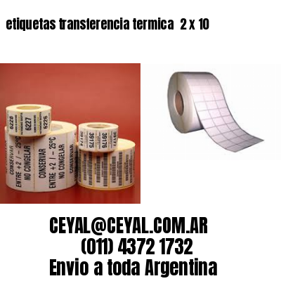 etiquetas transferencia termica  2 x 10