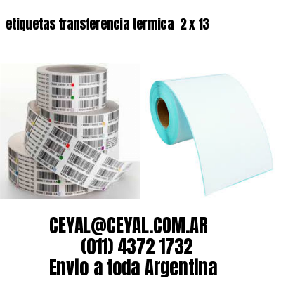 etiquetas transferencia termica  2 x 13