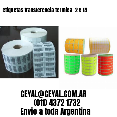 etiquetas transferencia termica  2 x 14