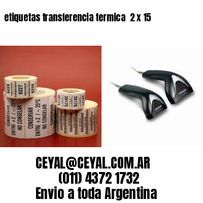 etiquetas transferencia termica  2 x 15
