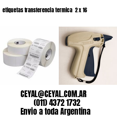 etiquetas transferencia termica  2 x 16