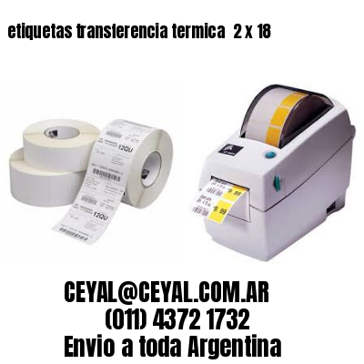 etiquetas transferencia termica  2 x 18