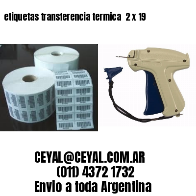 etiquetas transferencia termica  2 x 19
