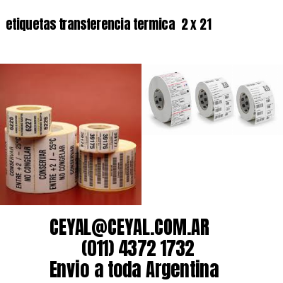 etiquetas transferencia termica  2 x 21