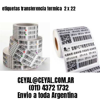 etiquetas transferencia termica  2 x 22