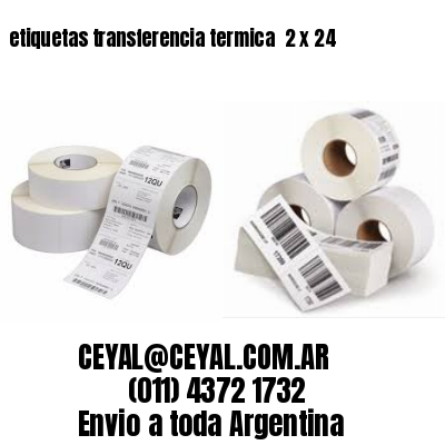 etiquetas transferencia termica  2 x 24