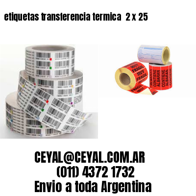 etiquetas transferencia termica  2 x 25
