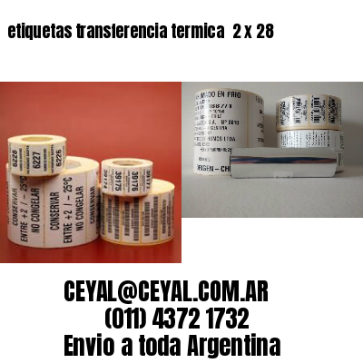 etiquetas transferencia termica  2 x 28