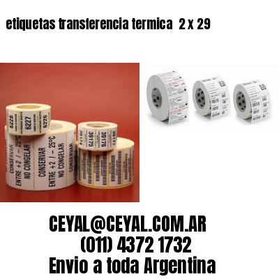 etiquetas transferencia termica  2 x 29