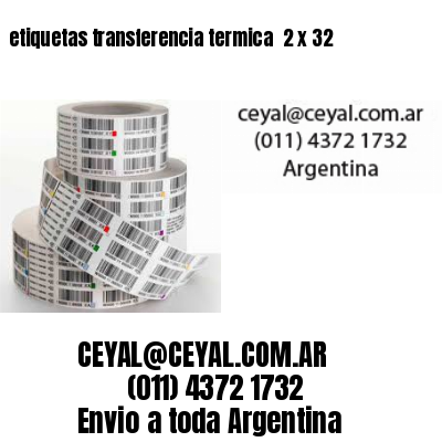 etiquetas transferencia termica  2 x 32