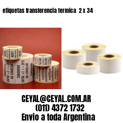 etiquetas transferencia termica  2 x 34