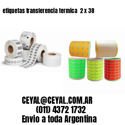 etiquetas transferencia termica  2 x 38