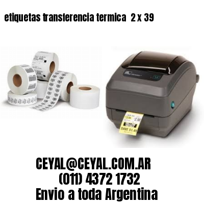 etiquetas transferencia termica  2 x 39