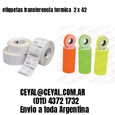 etiquetas transferencia termica  2 x 42