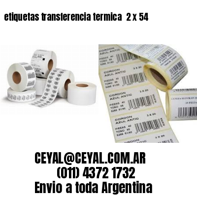 etiquetas transferencia termica  2 x 54