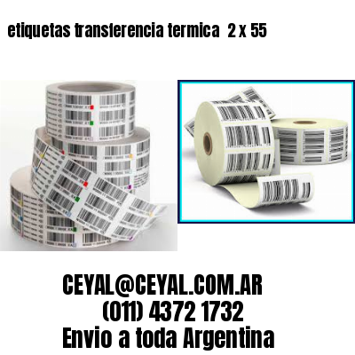 etiquetas transferencia termica  2 x 55