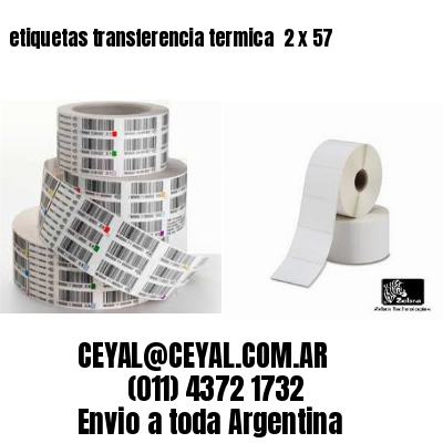 etiquetas transferencia termica  2 x 57