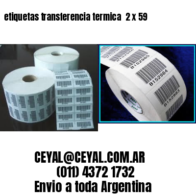 etiquetas transferencia termica  2 x 59