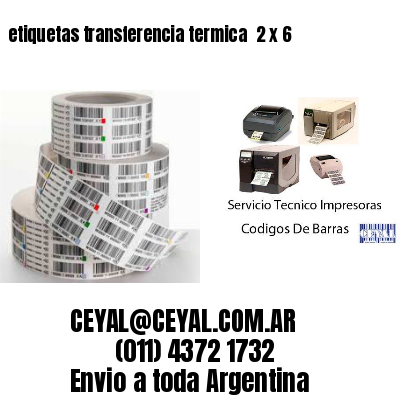 etiquetas transferencia termica  2 x 6