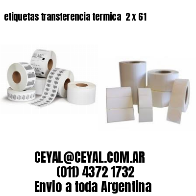 etiquetas transferencia termica  2 x 61