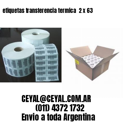 etiquetas transferencia termica  2 x 63