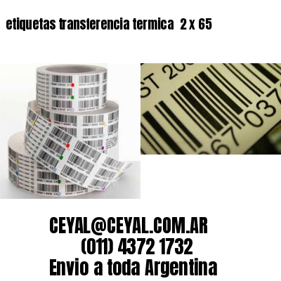 etiquetas transferencia termica  2 x 65