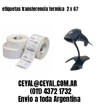 etiquetas transferencia termica  2 x 67