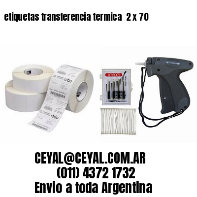 etiquetas transferencia termica  2 x 70
