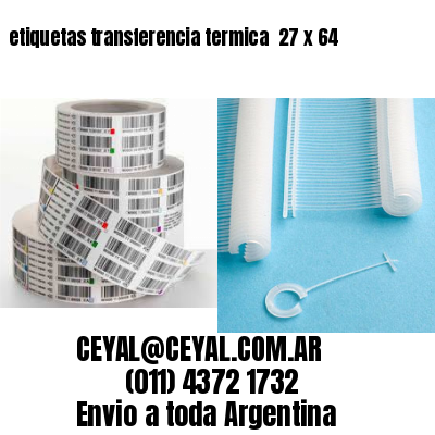 etiquetas transferencia termica  27 x 64