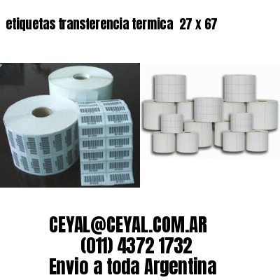 etiquetas transferencia termica  27 x 67