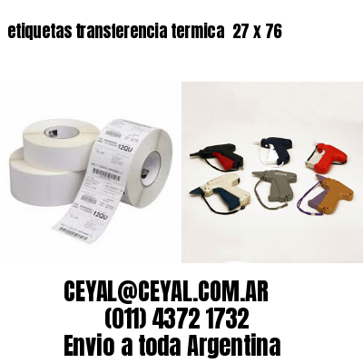 etiquetas transferencia termica  27 x 76