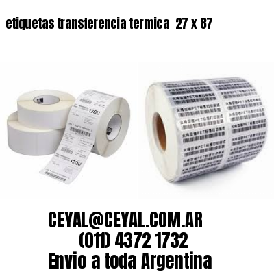 etiquetas transferencia termica  27 x 87