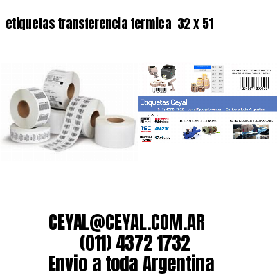 etiquetas transferencia termica 32 x 51