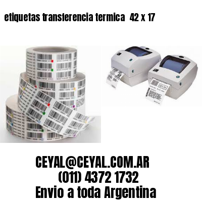 etiquetas transferencia termica  42 x 17