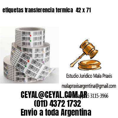 etiquetas transferencia termica  42 x 71