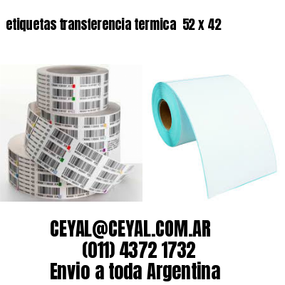 etiquetas transferencia termica  52 x 42