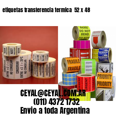 etiquetas transferencia termica  52 x 48