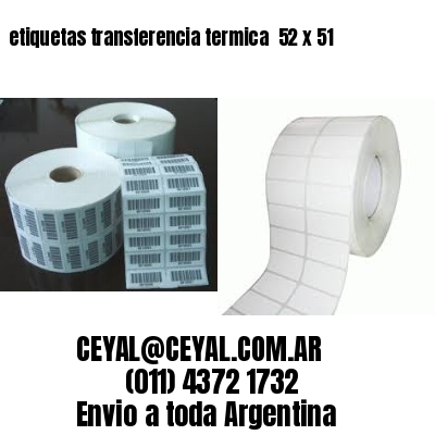 etiquetas transferencia termica  52 x 51