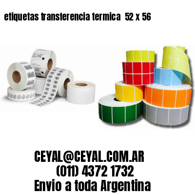 etiquetas transferencia termica 52 x 56