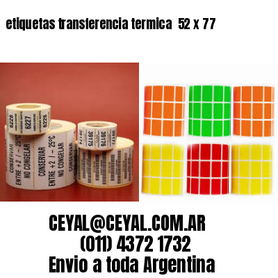 etiquetas transferencia termica  52 x 77